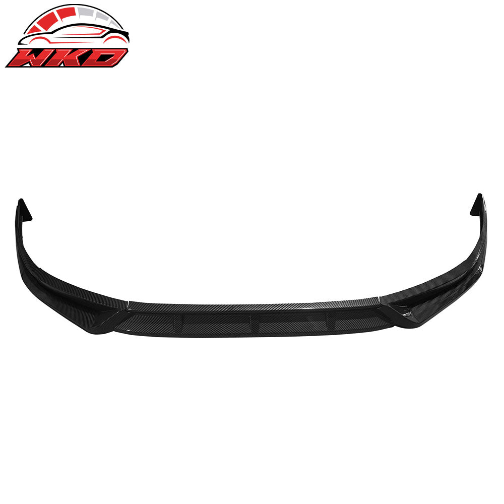 Fits 23-25 Honda Accord IK V4 Style Front Bumper Lip Spoiler Carbon Fiber Print