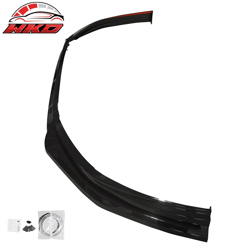 Fits 23-25 Honda Accord 11th Gen IK V4 Front Bumper Lip Splitter Gloss Black