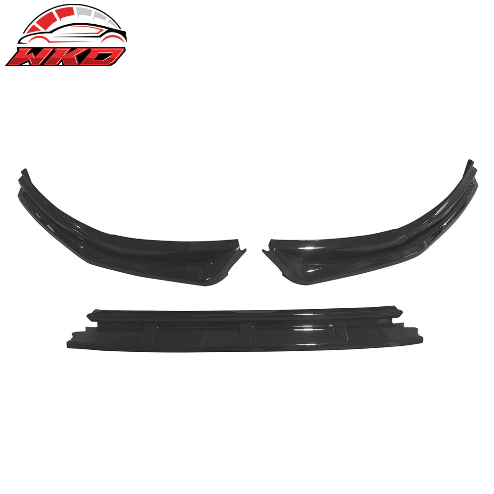 Fits 23-25 Honda Accord 11th Gen IK V4 Front Bumper Lip Splitter Gloss Black