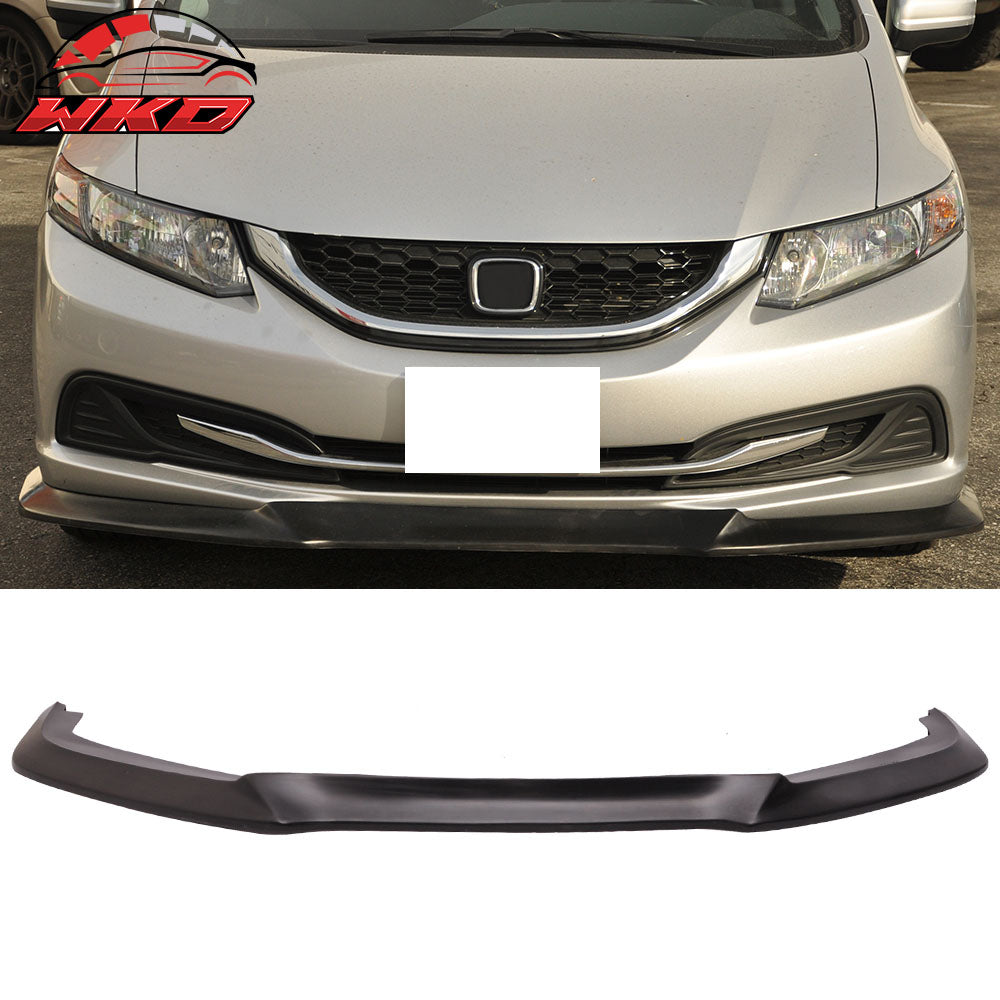 Fits 13-15 Honda Civic USDM GT Style Front Bumper Lip Unpainted Spoiler PU Kit