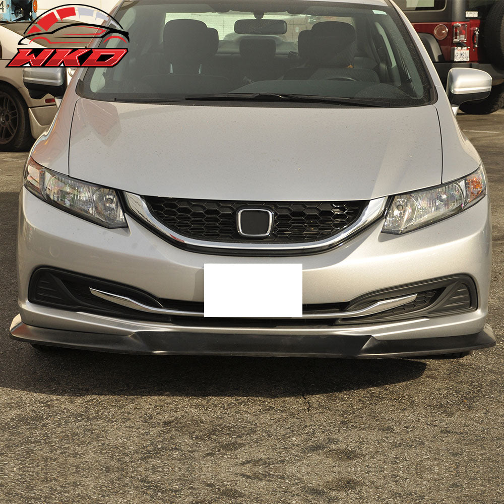 Fits 13-15 Honda Civic USDM GT Style Front Bumper Lip Unpainted Spoiler PU Kit