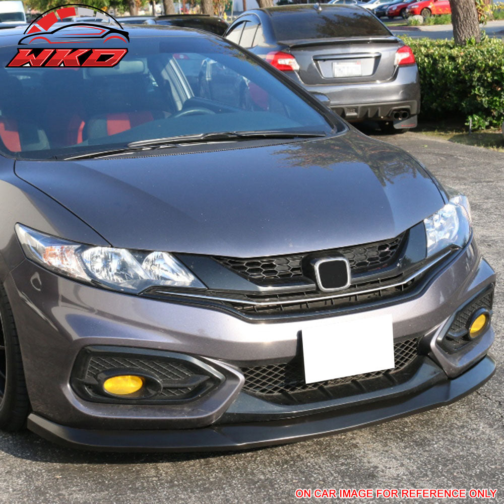 Fits 14-15 Honda Civic 2DR Coupe Front Bumper Lip Splitter Painted #NH578 White