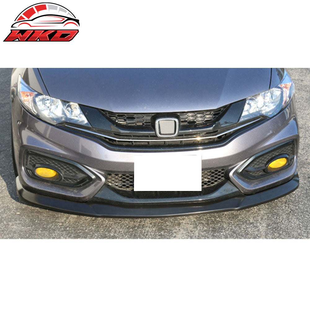 Fits 14-15 Honda Civic 2DR Coupe Front Bumper Lip Spoiler Painted #NH700M Silver