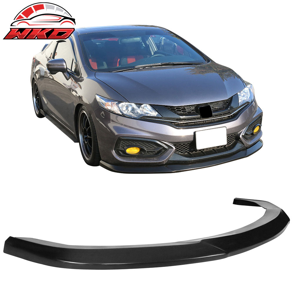 Fits 14-15 Honda Civic 2DR Coupe Front Bumper Lip Splitter Spoiler Unpainted PU