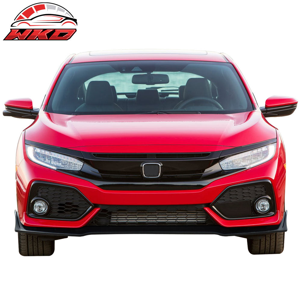 Fits 17-21 Honda Civic Si 4DR Hatchback Type R Front Bumper Lip Unpainted PU 1PC