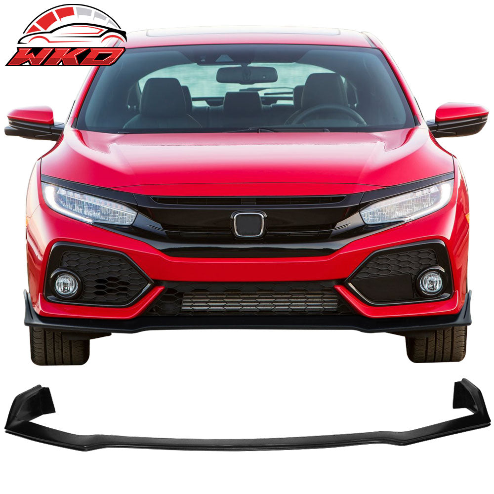 Fits 17-21 Honda Civic Si 4DR Hatchback Type R Front Bumper Lip Unpainted PU 1PC