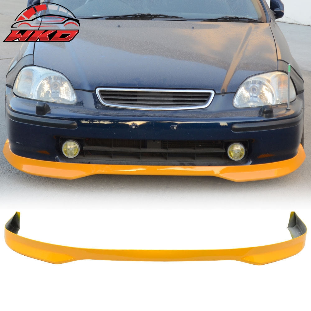 Fits 96-98 Honda Civic EK TR Type R Front Bumper Lip Spoiler PU Orange Splitter