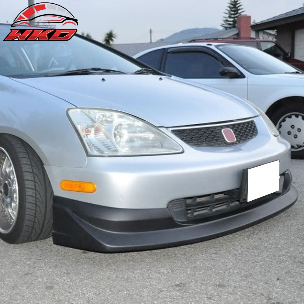 Fits 02-05 Honda Civic Hatchback 3DR HB AW Style Front Bumper Lip Spoiler - PU