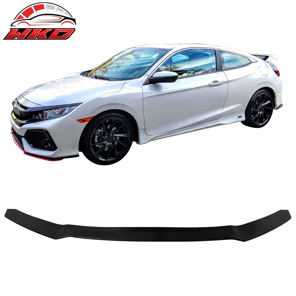 Fits 17-21 Honda Civic Si & Hatchback HFP Style Front Bumper Lip Unpainted PU