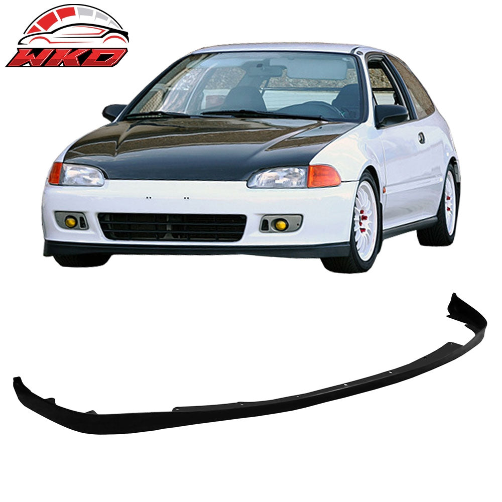 Fits 92-95 Honda Civic Coupe & Hatchback SIR Style Front Bumper Lip Unpainted PU