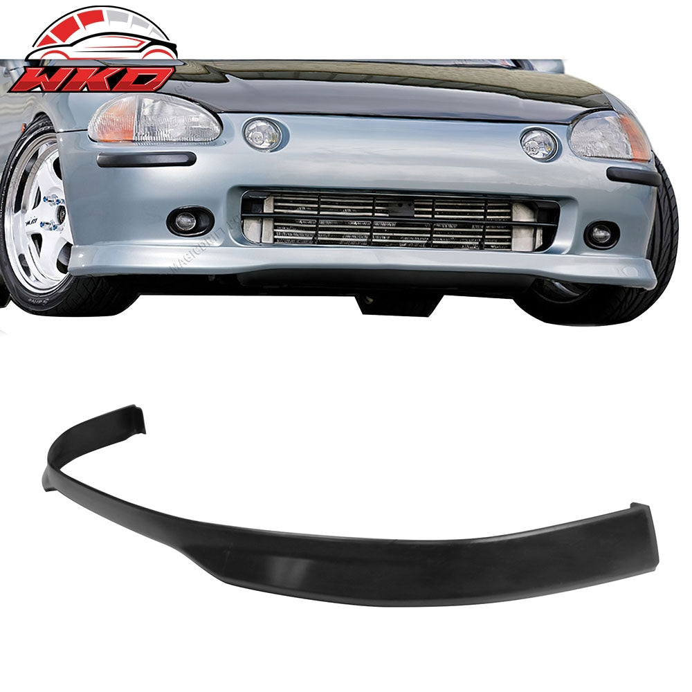Fits 93-97 Honda Civic del Sol TR Style Front Bumper Lip Spoiler Unpainted PU