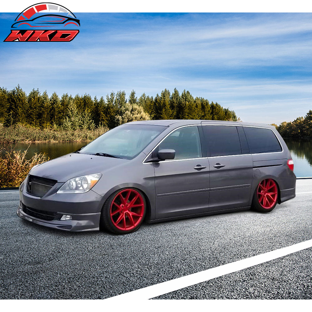 Fits 05-07 Honda Odyssey Mugen Style Front Bumper Lip Spoiler Unpainted PU