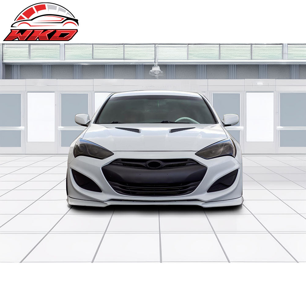 Fits 13-16 Hyundai Genesis Coupe KS Style Front Bumper Lip Spoiler Unpainted PU