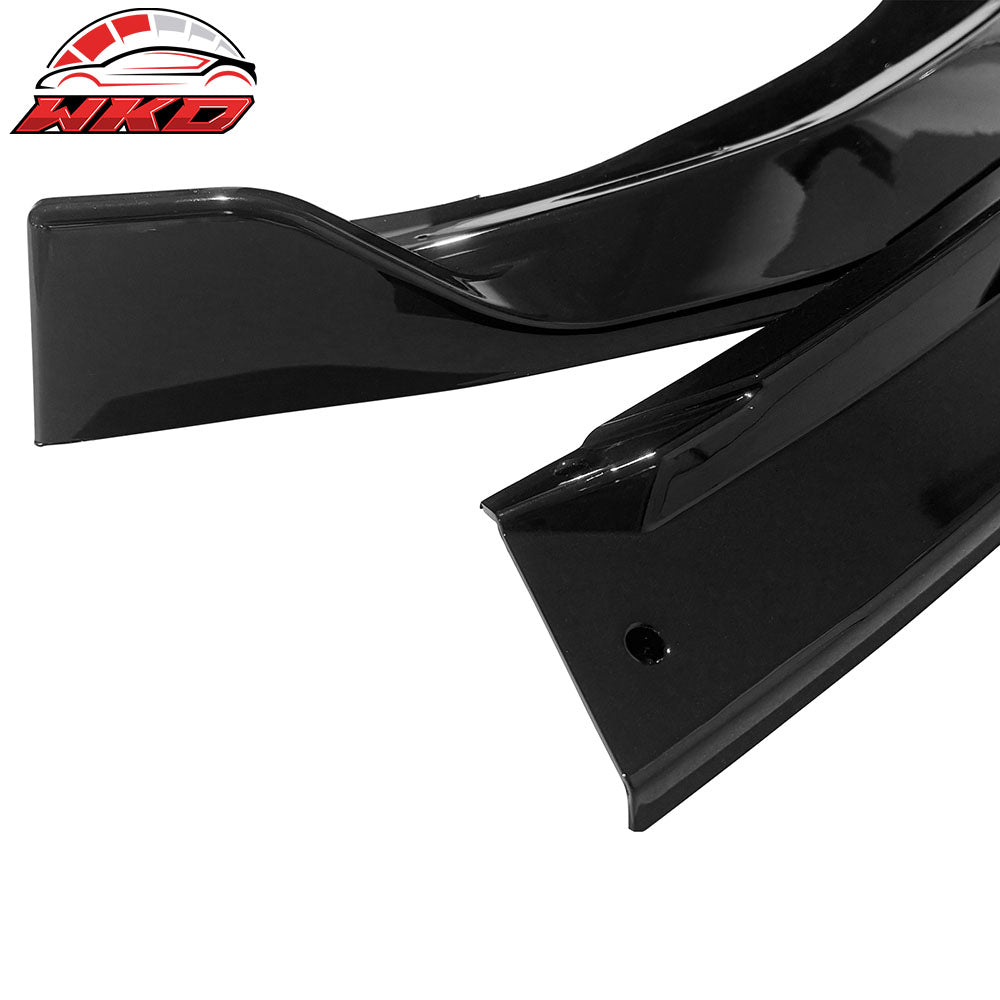 Fits 24-25 Hyundai Sonata IKON V1 Style 3PCS Front Bumper Lip Chin Gloss Black