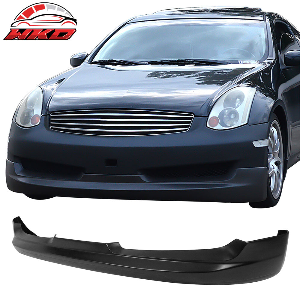 Fits 06-07 Infiniti G35 Coupe 2Dr Sport G Style Front Bumper Lip Spoiler - PU