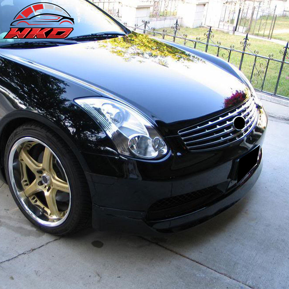 Fits 03-07 Infiniti G35 Coupe 2Dr ING Style Front Bumper Lip Spoiler Splitter PU