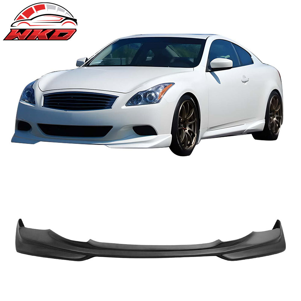 Fits 08-14 Infiniti G37 Coupe Q60 J Style Front Bumper Lip Spoiler Unpainted PU