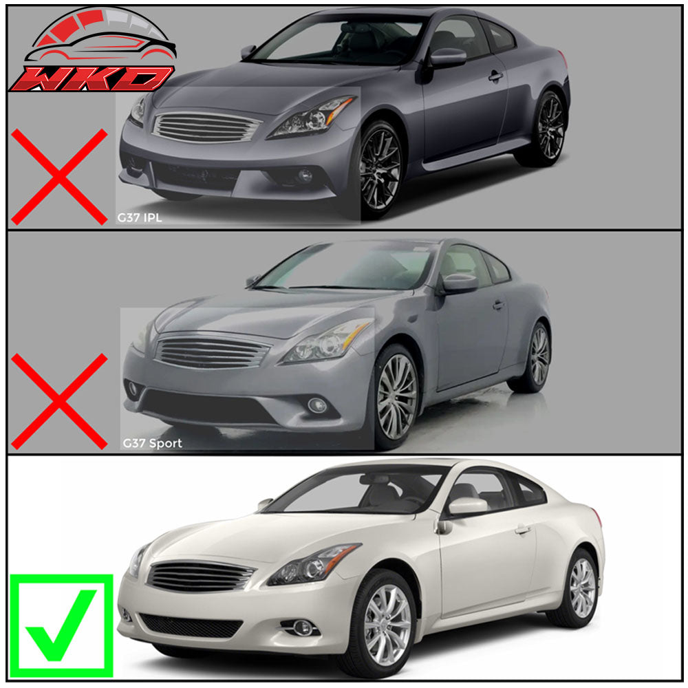 Fits 08-14 Infiniti G37 Coupe Q60 J Style Front Bumper Lip Spoiler Unpainted PU