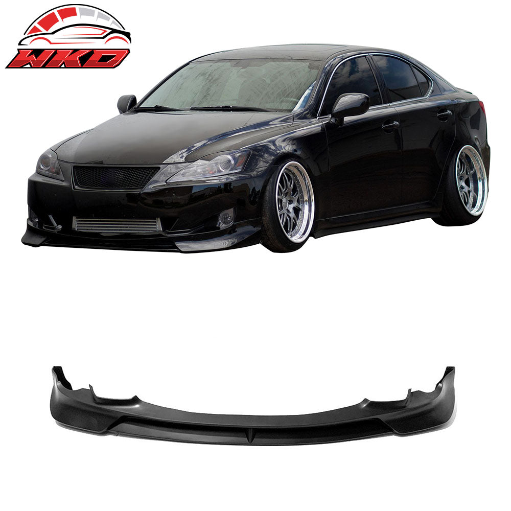 Fits 09-10 Lexus IS250 IS350 JP F-Sport Style Front Bumper Lip Spoiler Black PU