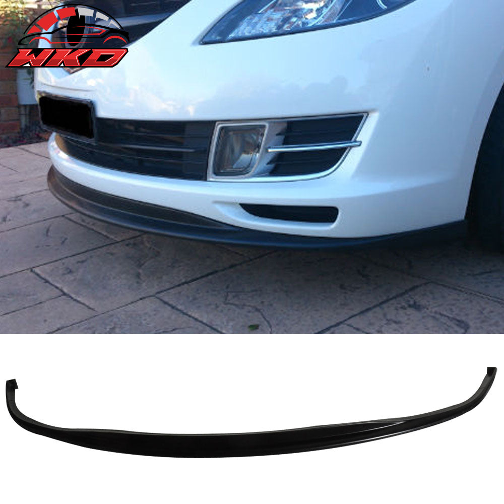 Fits 09-11 Mazda 6 DS Style Front Bumper Lip Spoiler Body Kit Unpainted Black PU