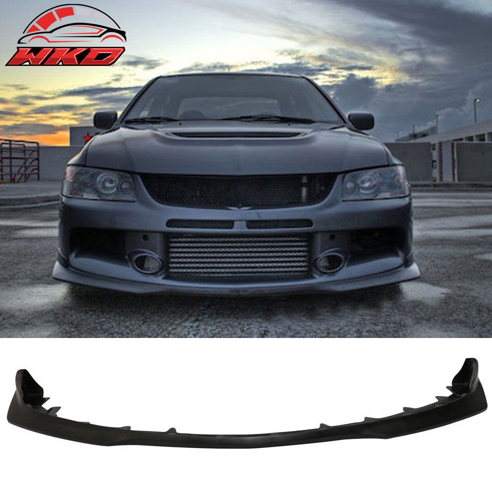 Fits 06-07 Mitsubishi Lancer EVO 9 Ralli Style Unpainted Front Bumper Lip PU