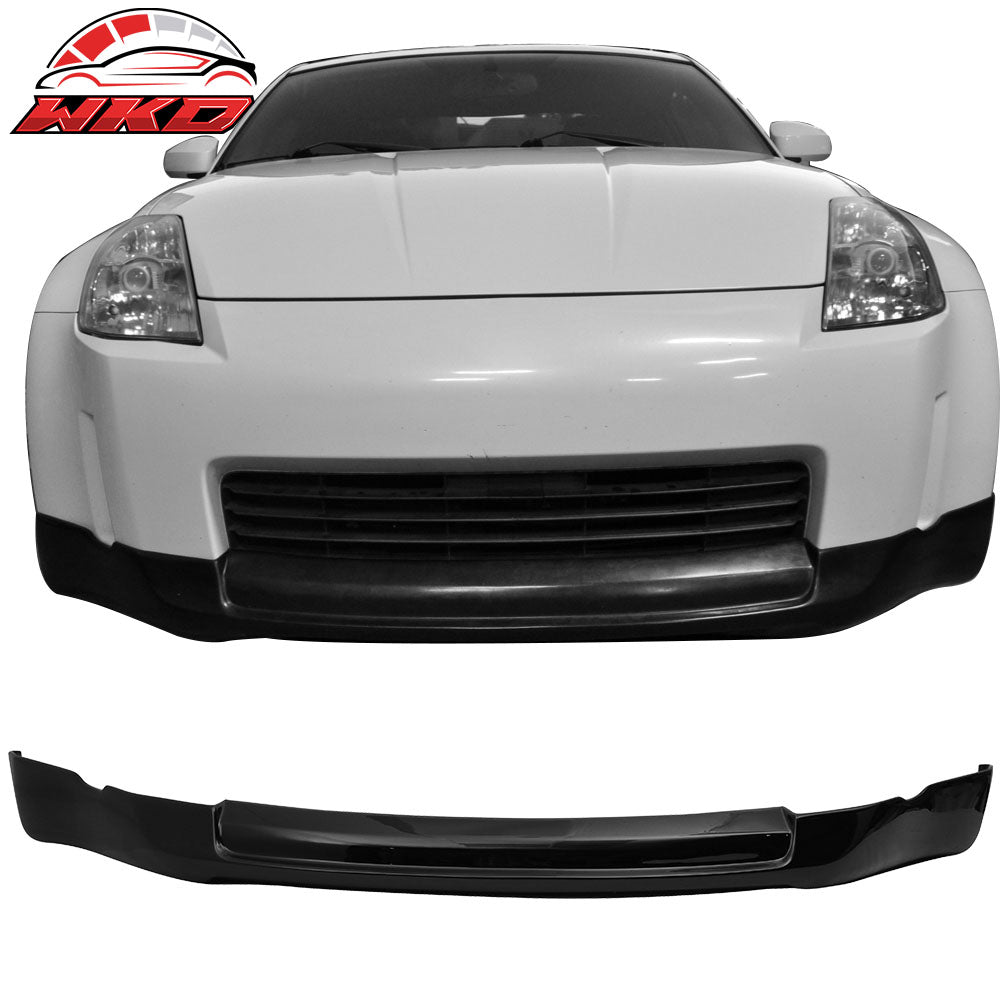 Fits 03-05 Nissan 350Z ING-S Style Front Bumper Lip Spoiler Painted #KH3 Black