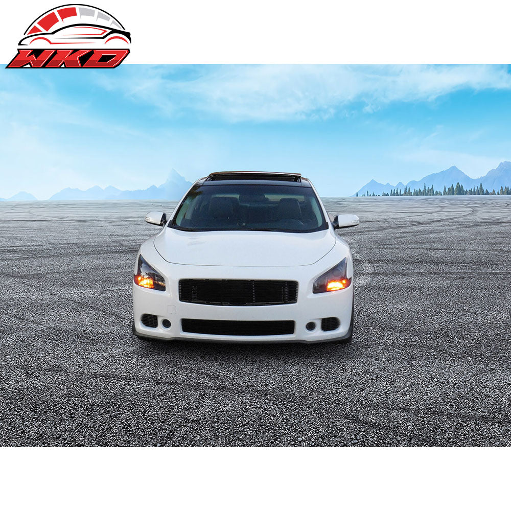 Fits 09-15 Nissan Maxima CS Style Front Bumper Lip Spoiler Under Splitter PU Kit