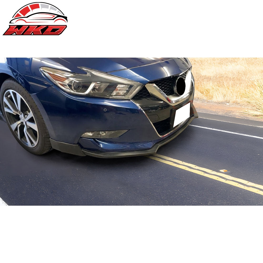 Fits 16-18 Nissan Maxima Front Bumper Lip Spoiler Splitter Unpainted PU Bodykit