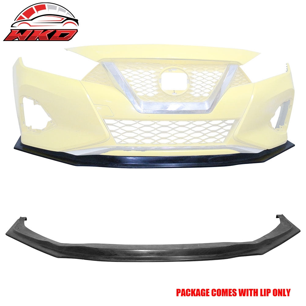 Fits 19-23 Nissan Maxima A36 IKON 4 Style Front Bumper Lip Spoiler Splitter PU
