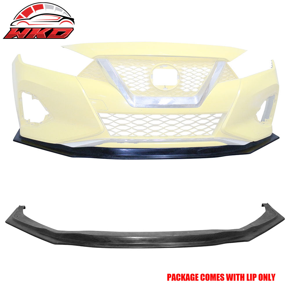 Fits 19-23 Nissan Maxima A36 IKON 4 Style Front Bumper Lip Spoiler Splitter PU