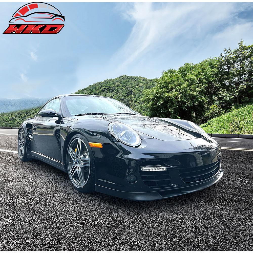 Fits 07-13 Porsche 997 911 OE Style Front Bumper Lip Unpainted PU Spoiler Kit