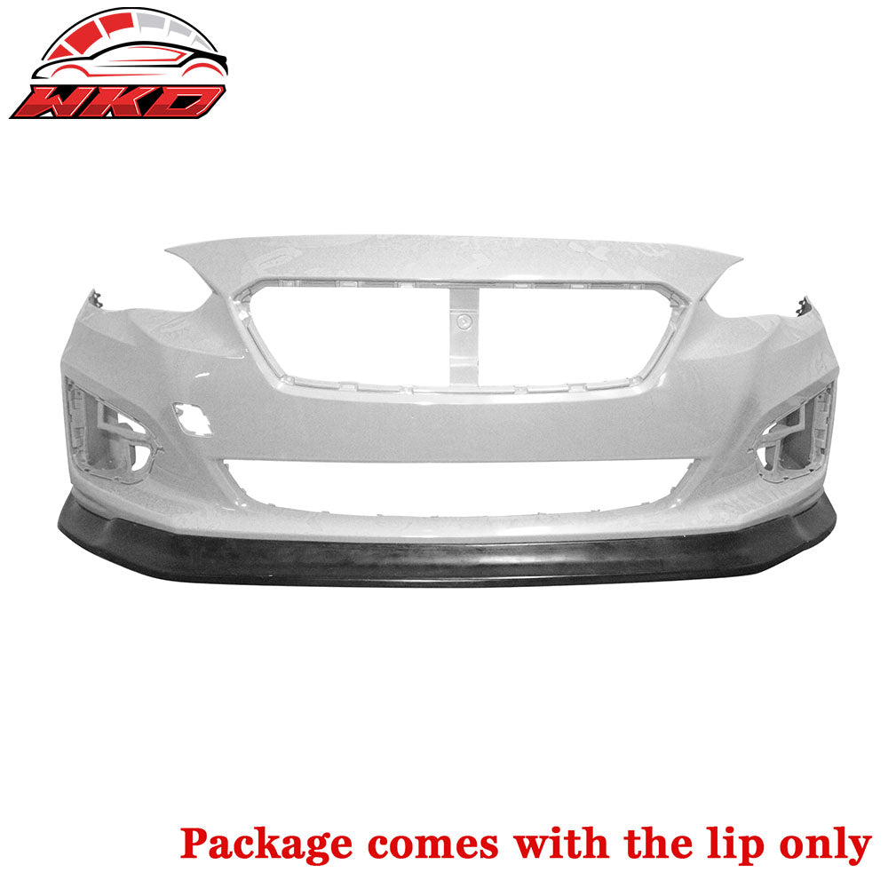 Fits 17-19 Subaru Impreza CS Style Front Bumper Lip Chin Spoiler Unpainted PU