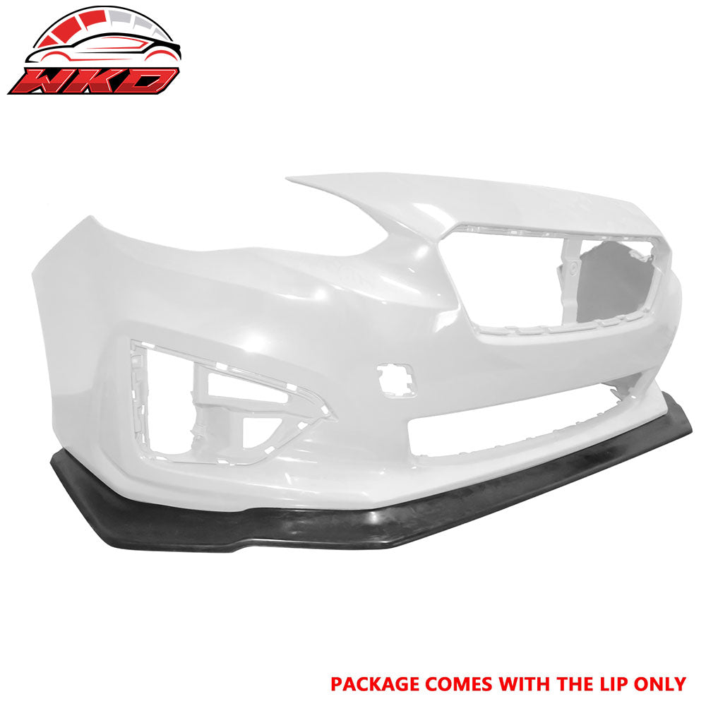 Fits 17-19 Subaru Impreza 4Dr IKON Style Front Bumper Lip Spoiler Unpainted PU