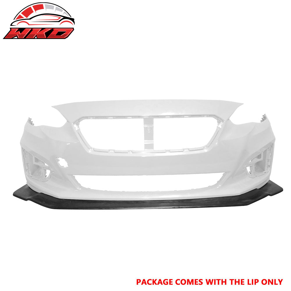 Fits 17-19 Subaru Impreza 4Dr IKON Style Front Bumper Lip Spoiler Unpainted PU