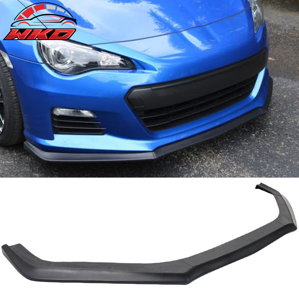 Fits 13-16 Subaru BRZ CS Style Front Bumper Lip Spoiler Kit Unpainted Black PU