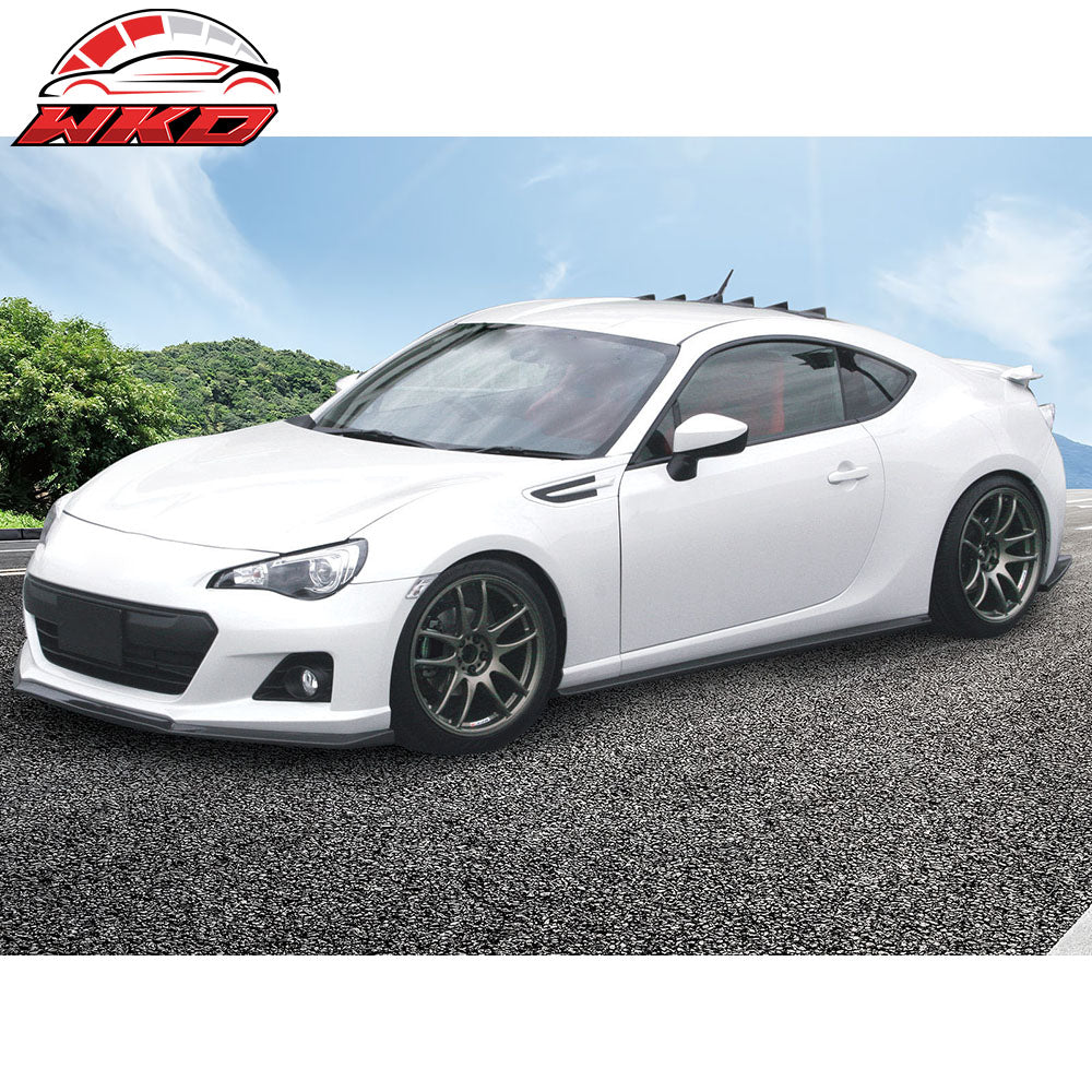 Fits 13-16 Subaru BRZ CS Style Front Bumper Lip Spoiler Kit Unpainted Black PU