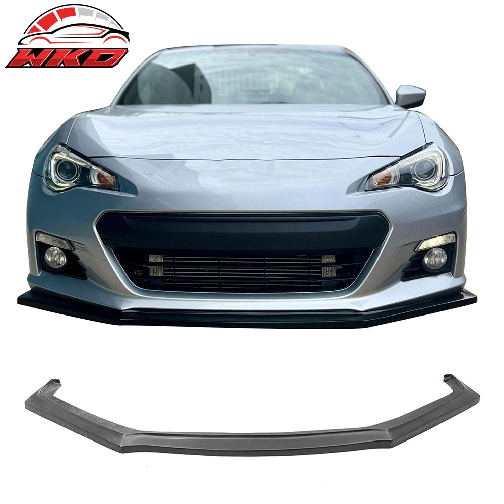 Fits 13-16 Subaru BRZ IKON Style Front Bumper Lip Spoiler Unpainted Black PU