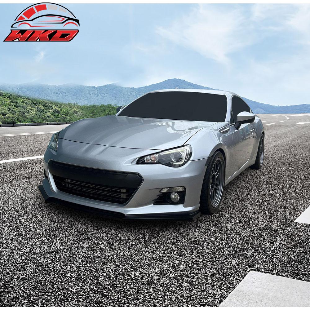 Fits 13-16 Subaru BRZ IKON Style Front Bumper Lip Spoiler Unpainted Black PU