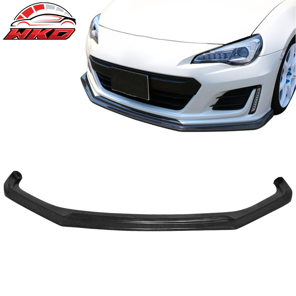 Fits 17-20 Subaru BRZ CS Style Front Lower Bumper Lip Spoiler Unpainted Black PU