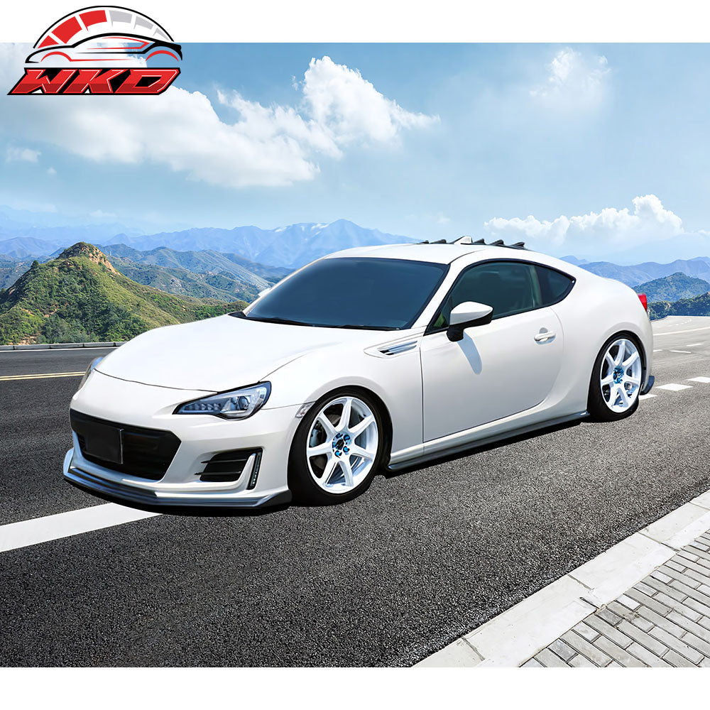 Fits 17-20 Subaru BRZ CS Style Front Lower Bumper Lip Spoiler Unpainted Black PU