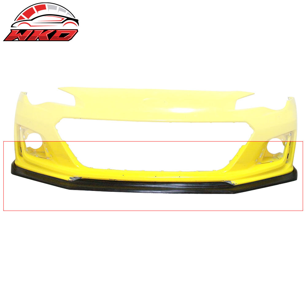 Fits 17-20 Subaru BRZ CS Style Front Lower Bumper Lip Spoiler Unpainted Black PU