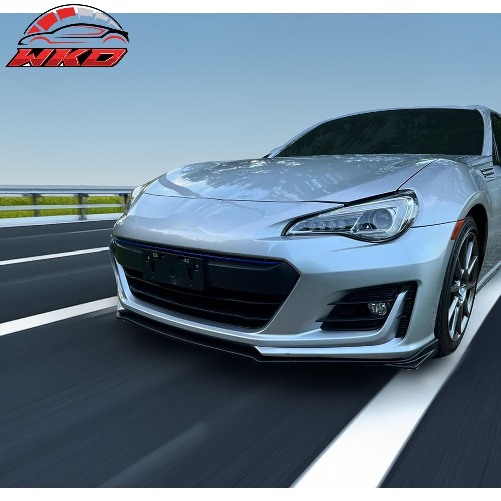 Fits 17-20 Subaru BRZ STI Style Front Bumper Lip Spoiler Splitter Unpainted PU