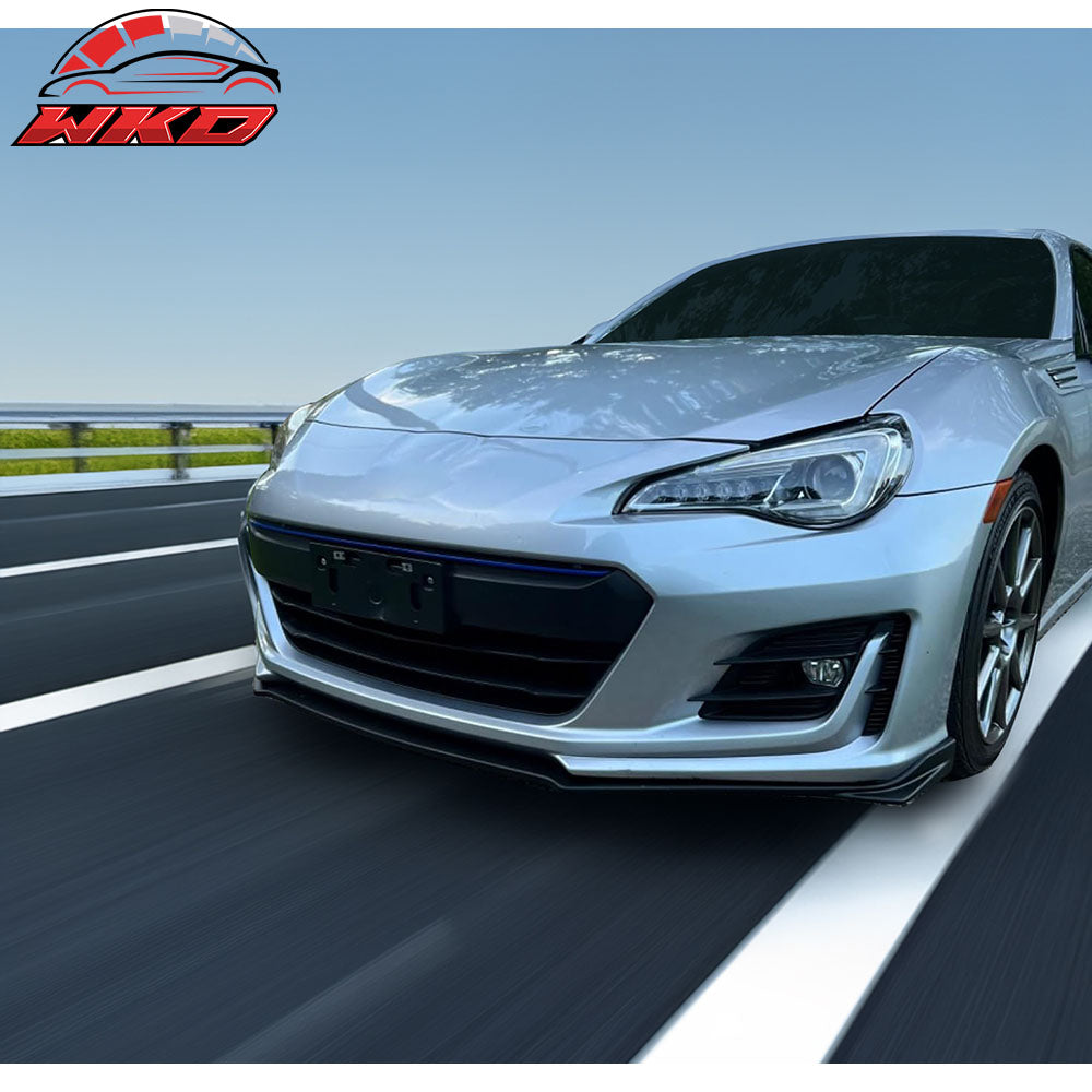 Fits 17-20 Subaru BRZ STI Style Front Bumper Lip Spoiler Splitter Unpainted PU