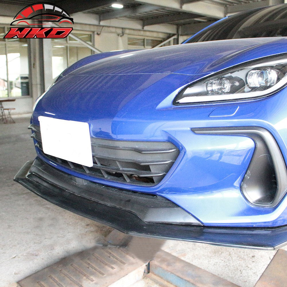 Fits 22-25 Subaru BRZ IKON V4 Style Front Bumper Lip Spoiler Splitter Chin PU