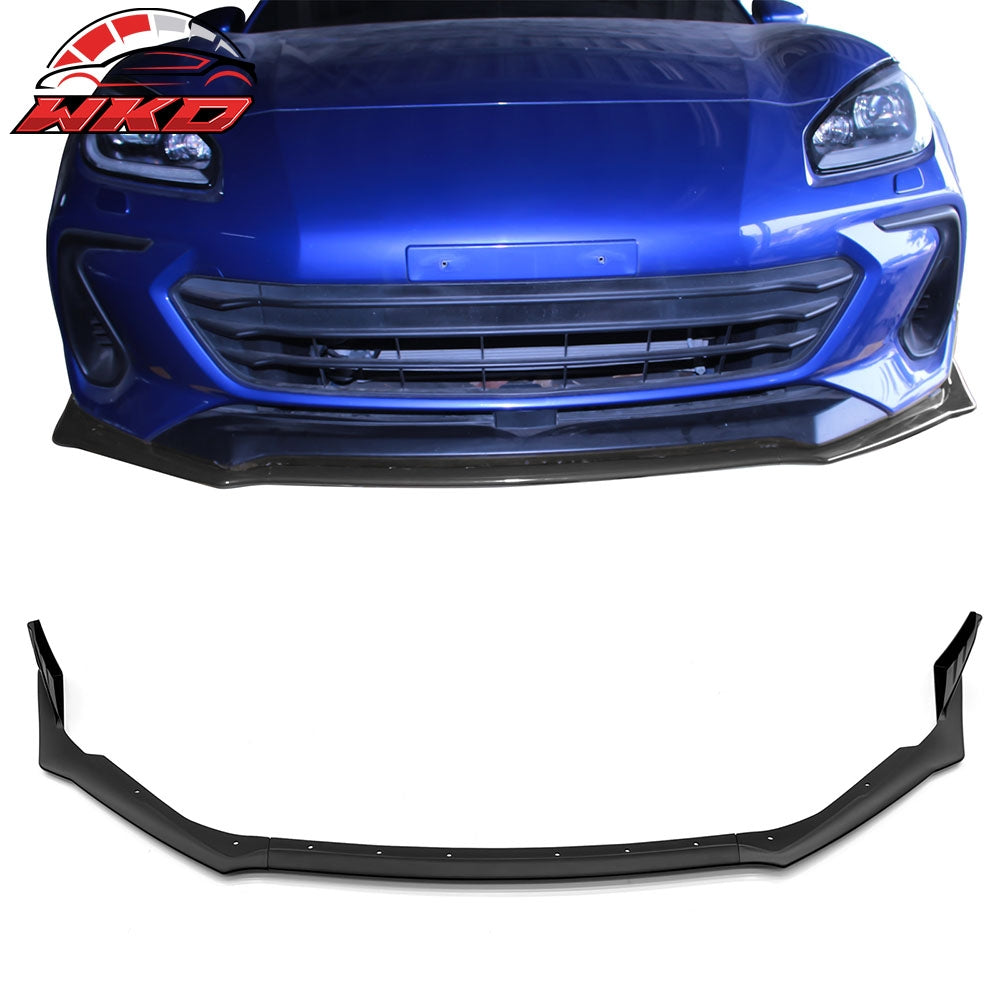 Fits 22-25 Subaru BRZ Front Bumper Lip STI 3PC Style Spoiler Unpainted Splitter