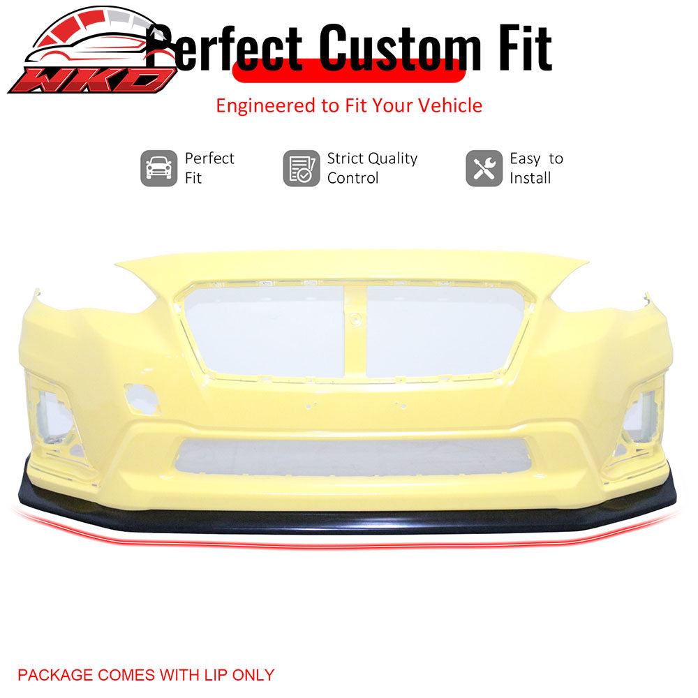 Fits 18-20 Subaru Crosstrek IKCS Style Front Bumper Lip Spoiler Unpainted PU