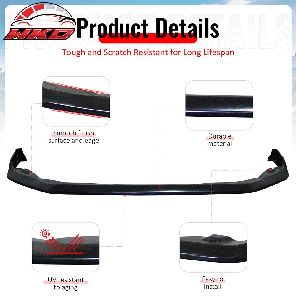 Fits 18-20 Subaru Crosstrek IKCS Style Front Bumper Lip Spoiler Unpainted PU
