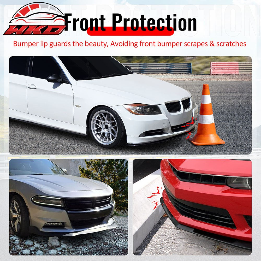 Fits 18-20 Subaru Crosstrek IKCS Style Front Bumper Lip Spoiler Unpainted PU