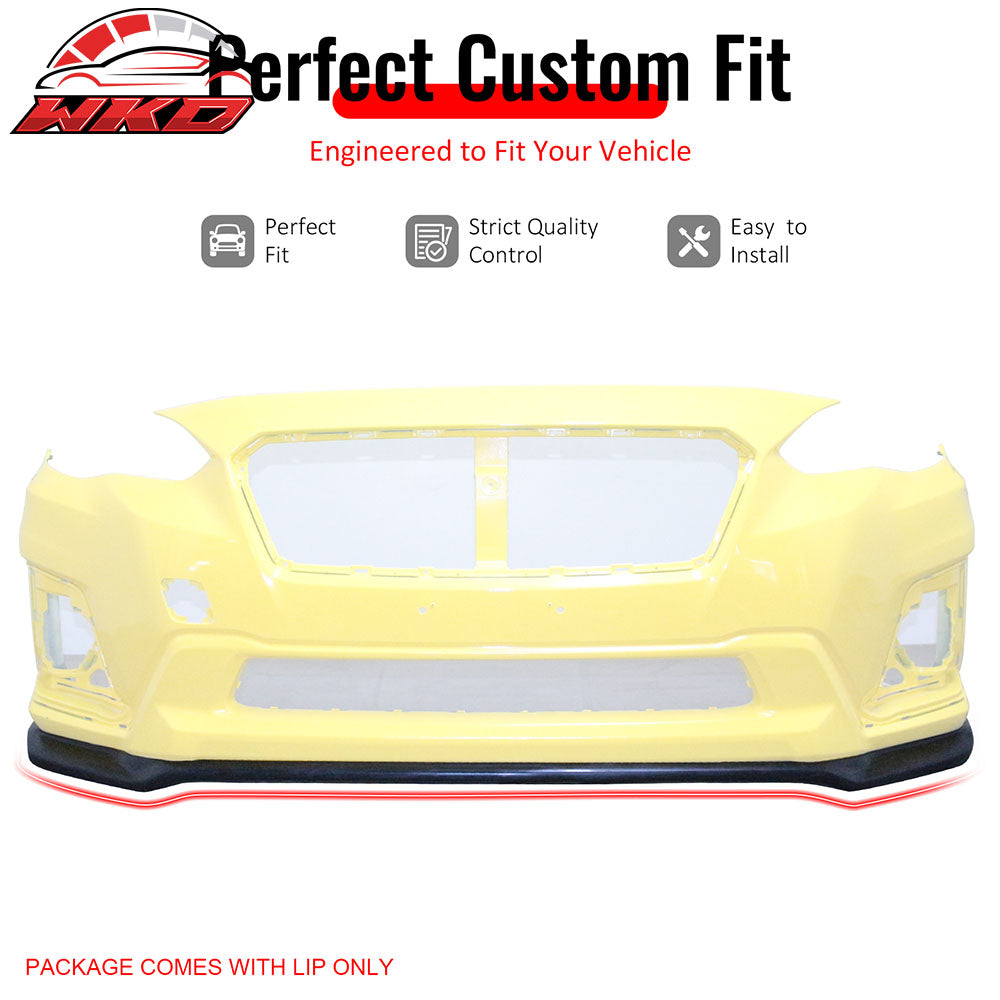 Fits 18-20 Subaru Crosstrek IKST Style Front Bumper Lip Spoiler Unpainted PU