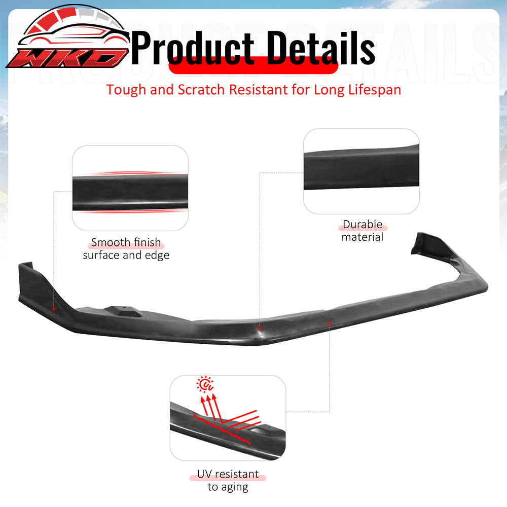 Fits 21-23 Subaru Crosstrek IKON CS Style Front Bumper Lip Spoiler Unpainted PU
